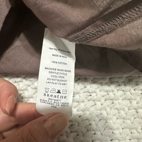 Prana‎ Embroidered Drawstring Waist Cotton Tunic Top XSmall - Picture 3 of 9